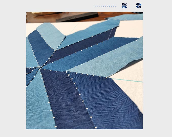 indigo-blue-patch-fabric-retro B