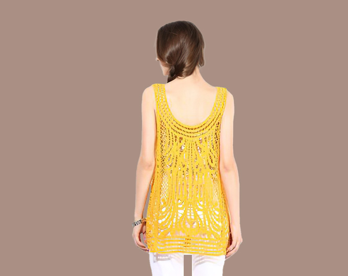 yellow-sleeveless-crochet-top A