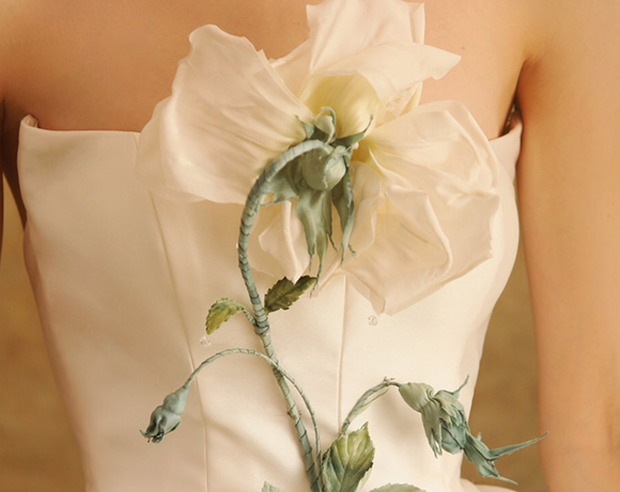 handmade-silk-flower-satin-wedding A