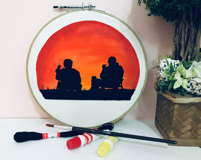 silhouette-embroidery-sunset