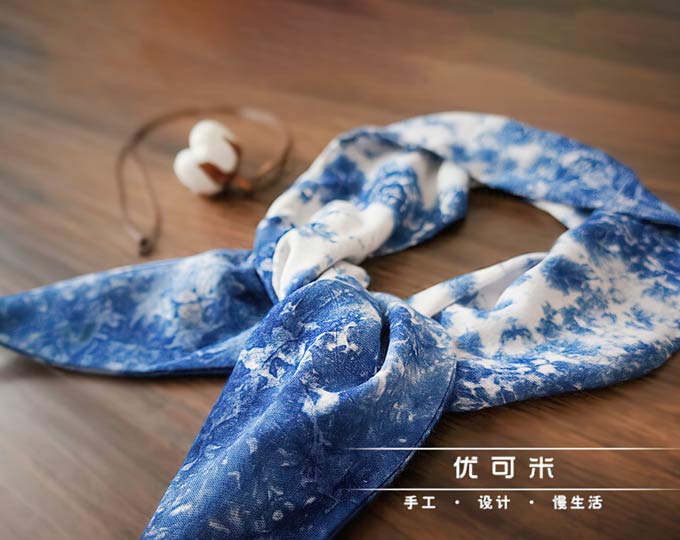 indigo-blue-scarf-hair-band-multi D
