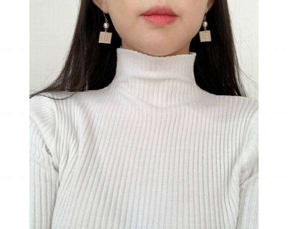 sweater-knit-pearl-earrings D