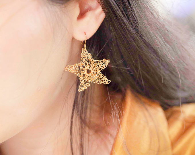 wirecrochet-star-earring B