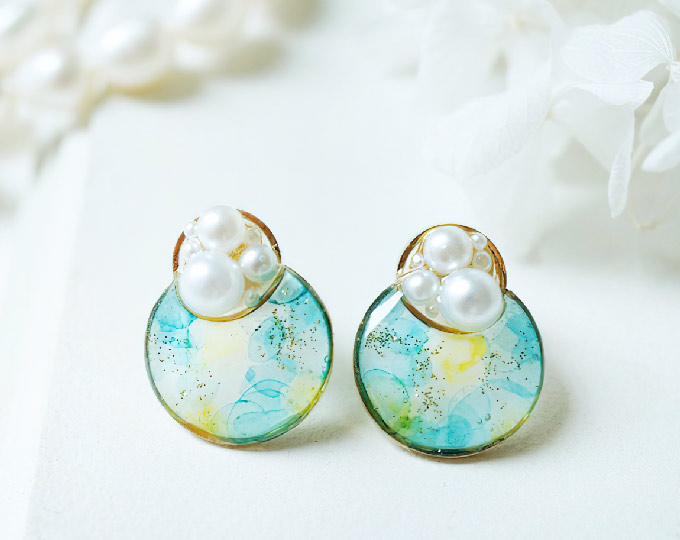 watercolor-pearl-round-earrings