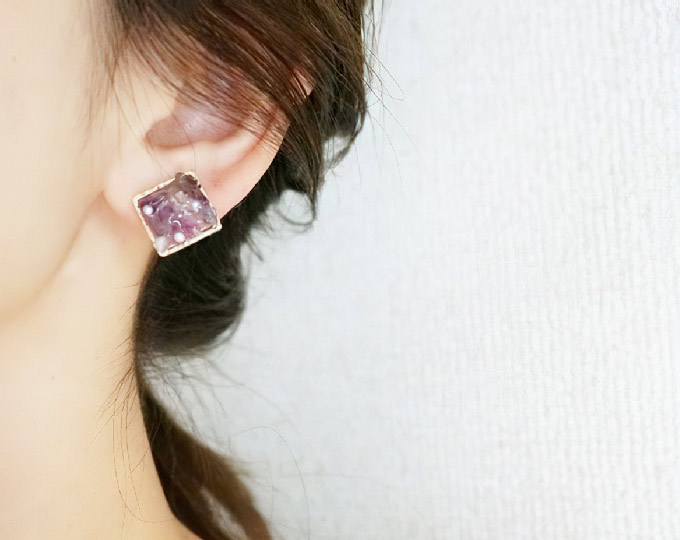 amethyst-natural-stone-earrings B