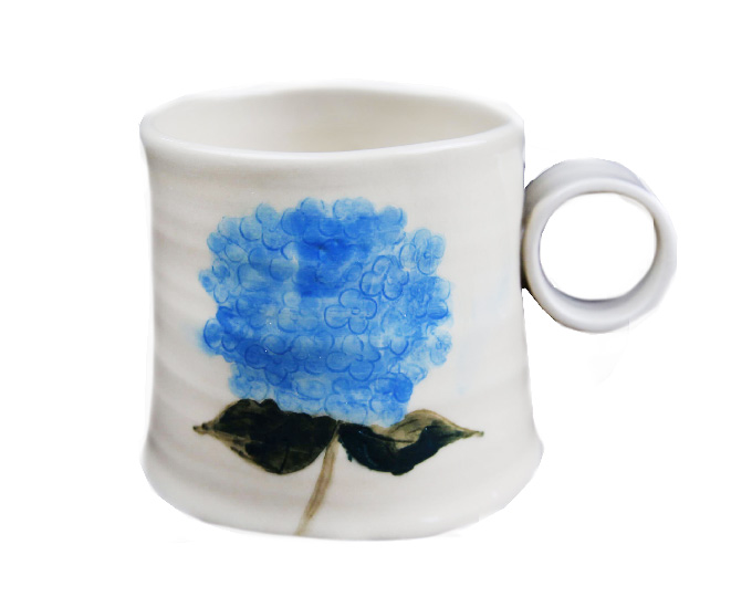 hydrangea-pattern-cup-coffee-cup D