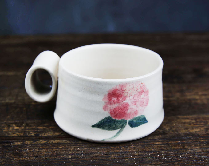 hydrangea-pattern-cup-coffee-cup E