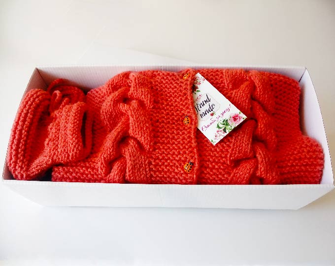 knitted-baby-rompernew-mom-gift C