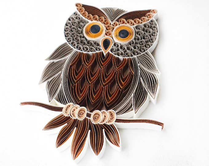 handmade-paper-art-quilling-owl C