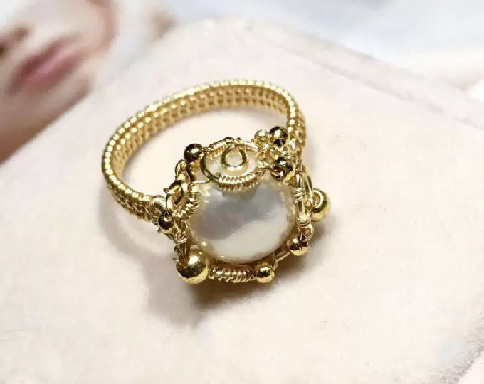 pearl-ring-14k-goldfill-ring A