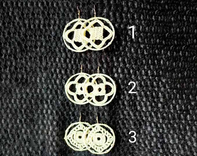 Crochet-white-sparkling-earrings A