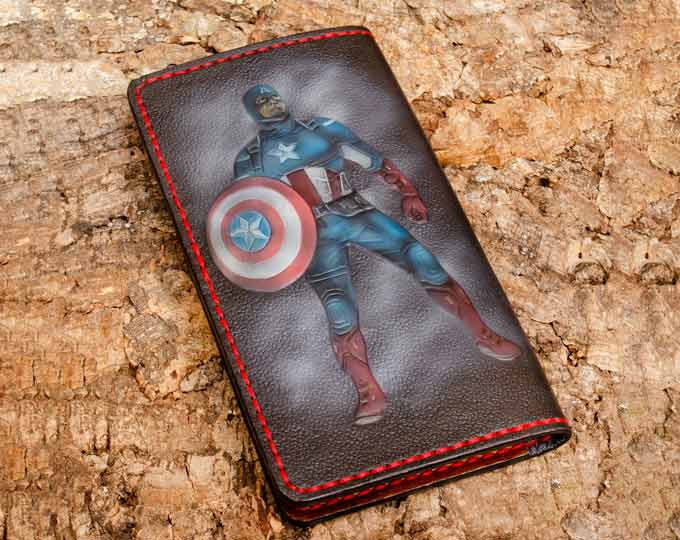 Leather-wallet-with-Captain-America B