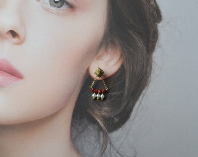 gold-vintage-button-earrings A