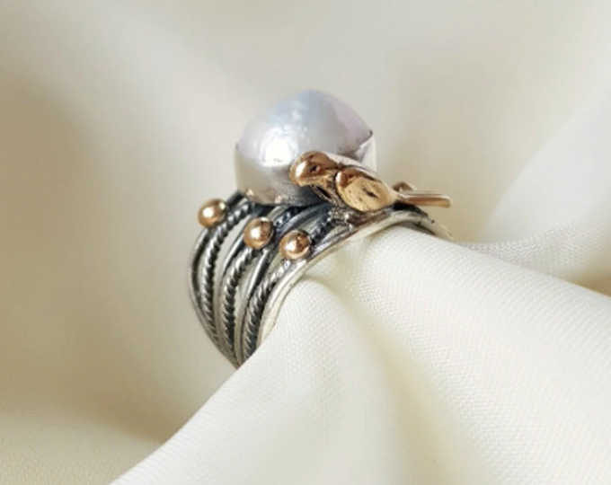 Adjustable-Pearl-Ring-925-Sterling A