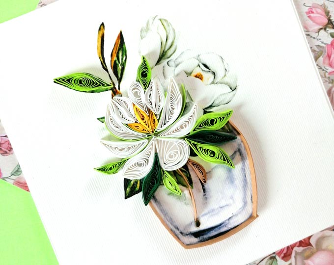 QUILLING-MAGNOLIA-CARD-HANDCRAFTED