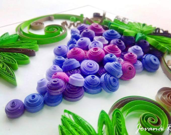 Quilling-grapes-card A