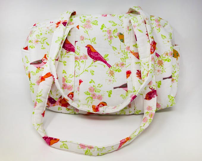 Handmade-Handbag-Purse-Pink-Bird A