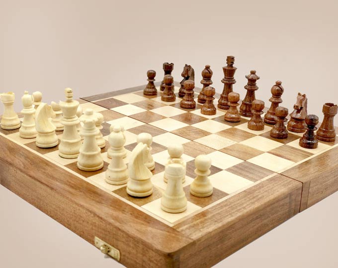 14-Wooden-Handmade-Magnetic-Chess E