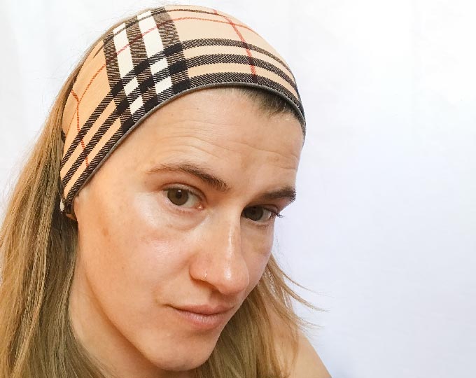 burberry-style-elastic-headband
