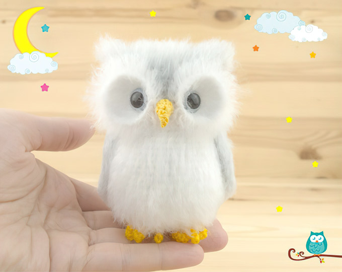 White-owl-plush-Snowy-owl-figurine