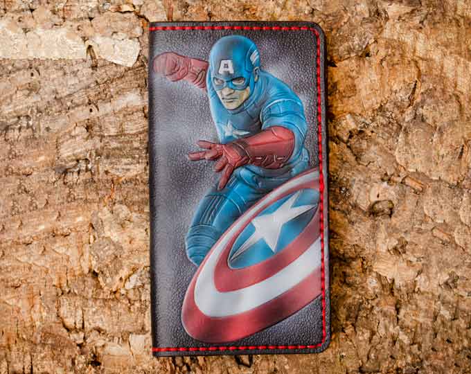 Leather-wallet-with-Captain-America