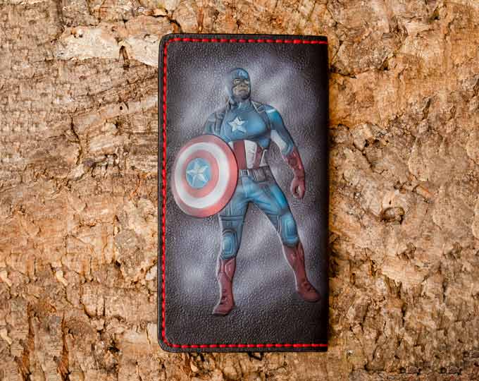 Leather-wallet-with-Captain-America D
