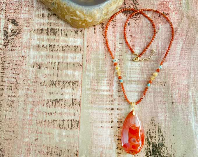 natural-south-red-agate-drop B
