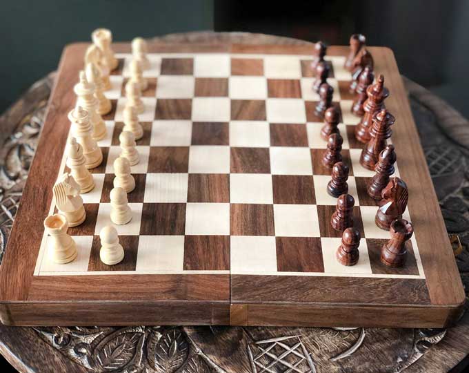 12-Magnetic-Folding-Handmade-Chess E