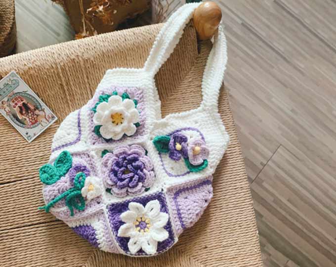Crochet-Violet-Bag-Crochet-Shoulder C